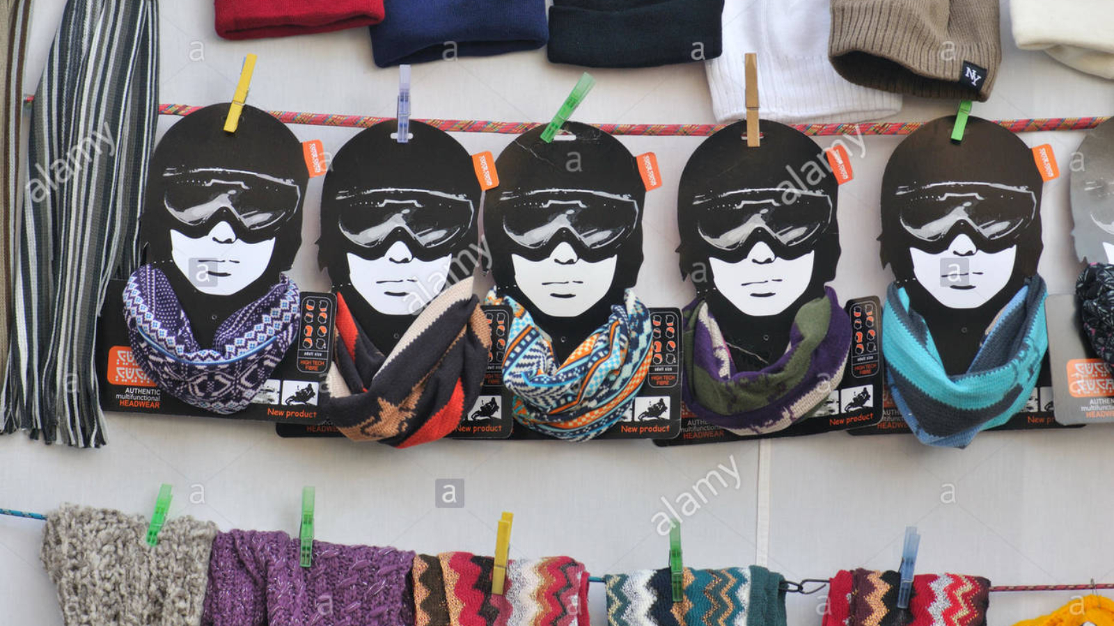 buffs-scarfs-for-sale-barcelona-catalonia-spain-GBYFXW