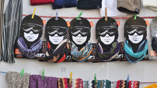 buffs-scarfs-for-sale-barcelona-catalonia-spain-GBYFXW